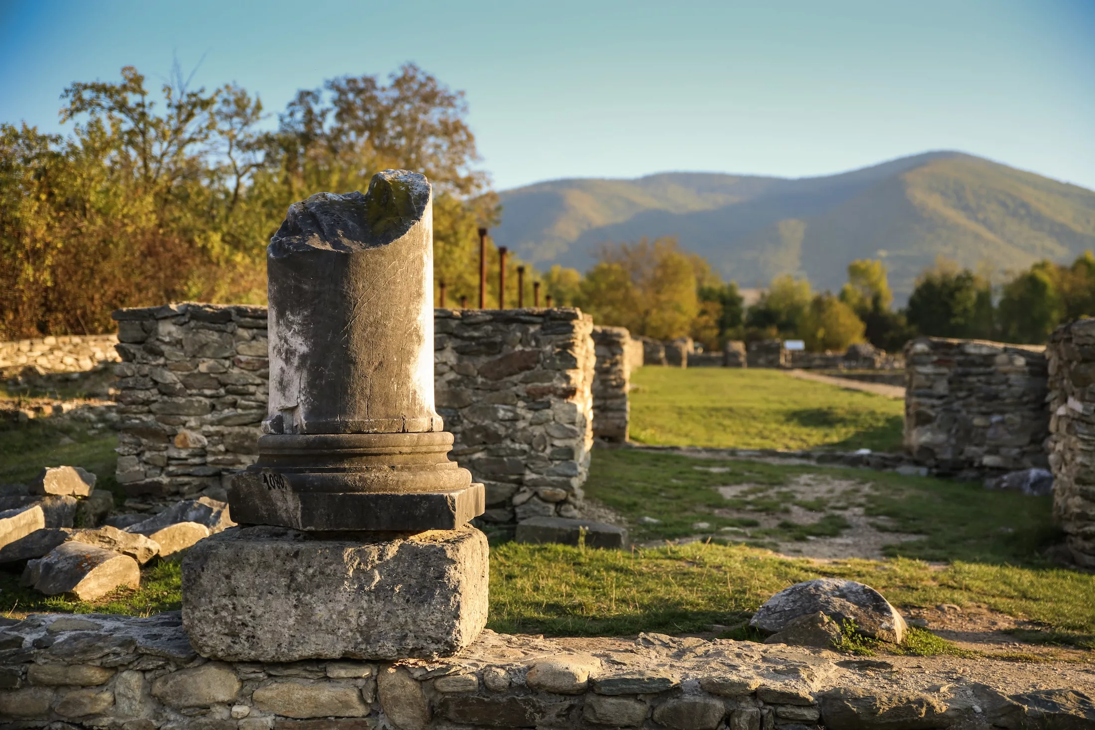 Roman Empire ruins at the Colonia Ulpia Traiana Sarmizegetusa in Hunedoara County, Romania